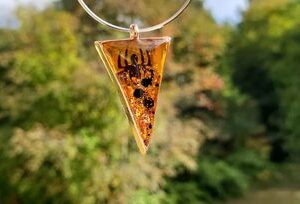 Spider necklace- Orange