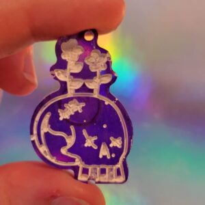 Purple Skull Croc Charm Set