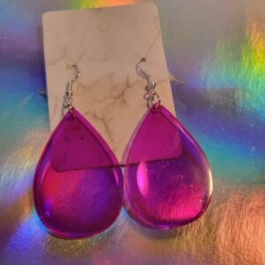 Purple Teardrop Earrings