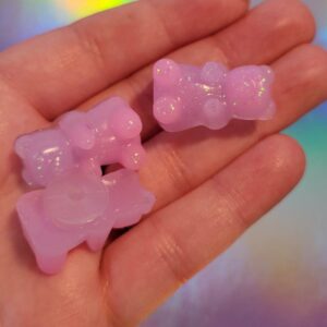 Pinky Purple Gummy Bear Croc Charms