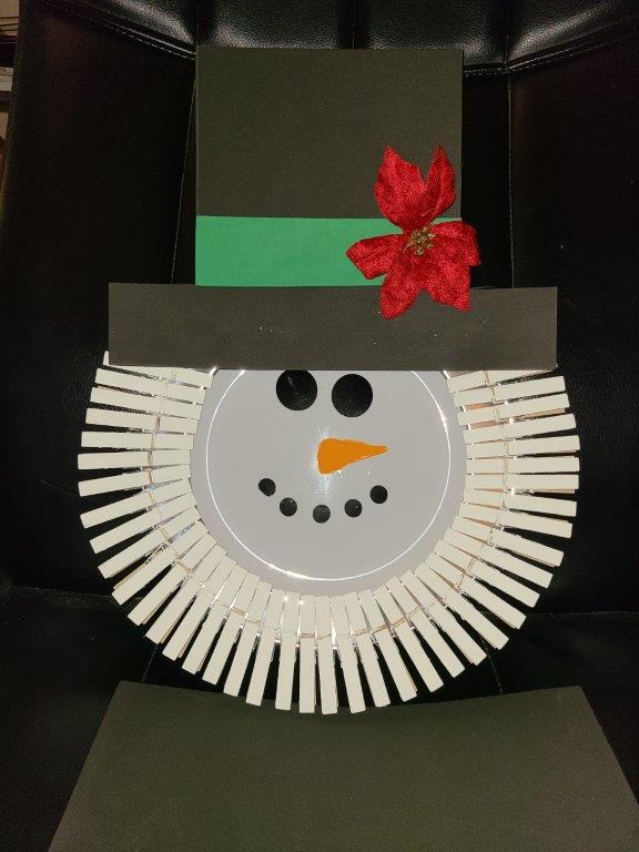 How to make the clothespin snowman