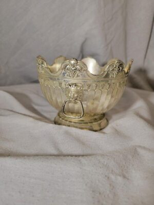 Early 19th Century Silver-Plated Regency -Style Lion Handled Compote Serving Bowl